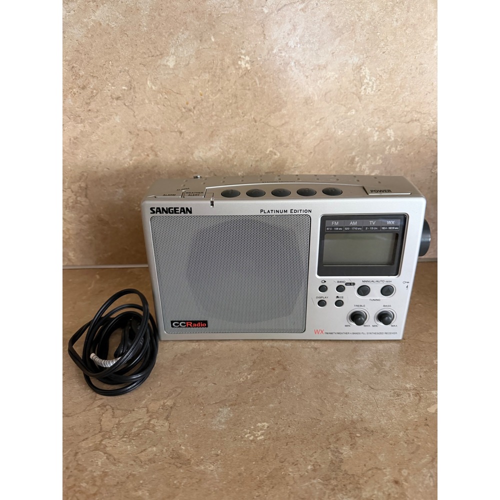 Sangean CCRadio Platinum Edition AM/FM/TV/WX Weather band Portable Radio tested